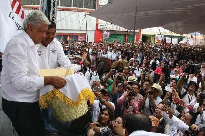  ?? ESPECIAL ?? El candidato de la coalición “Juntos Haremos Historia” visitó Zacatelco.