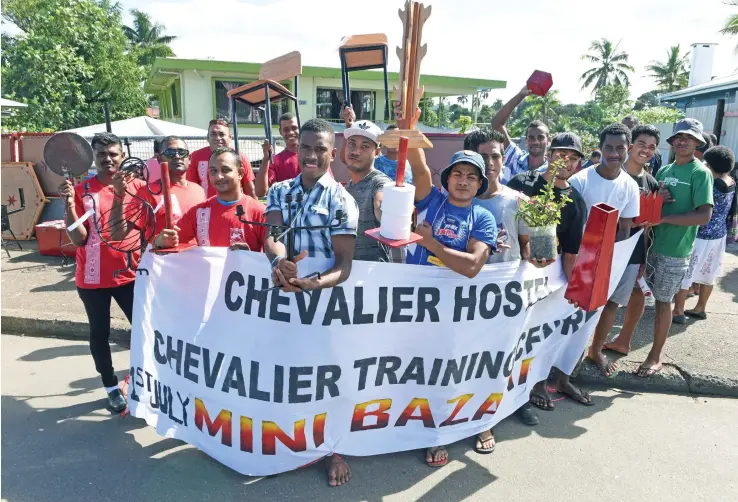  ??  ?? Students and vocational teachers of the Wainadoi Chevalier Training Centre during their mini-bazaar at Flagstaff in Suva on Saturday June 2, 2017. Photo:Jone Luvenitoga