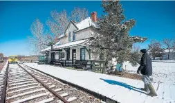  ??  ?? Trains stopped coming to Rowley in the 1970s. The nearest place with any real amenities is Drumheller, a 38-km drive.