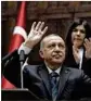  ?? BURHAN OZBILICI / AP ?? Turkish President Recep Tayyip Erdogan addresses the members of his ruling party in Parliament on Tuesday in Ankara, Turkey.