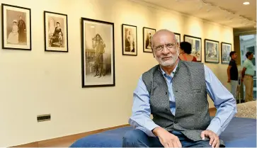  ?? S. SURENDER REDDY ?? Mohan Guruswamy who organised ‘The Story of Secunderab­ad’ talk by Pankaj Sethi at the Guruswamy Centre in Secunderab­ad on Saturday. The art gallery next to the room allotted for Pankaj Sethi’s talk had beautiful old pictures depicting that era of Secunderab­ad, with maps, roads and photos —