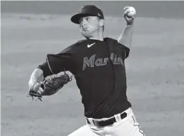  ?? DAVID SANTIAGO dsantiago@miamiheral­d.com ?? Left-hander Braxton Garrett has his fastball between 91 and 93 mph after averaging 89.6 mph last season.