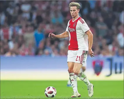  ?? FOTO: GETTY IMAGES ?? Frenkie de Jong (21 años) puede comunicar la decisión sobre su destino lejos de Amsterdam en los próximos días