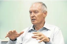  ?? /Waldo Swiegers/Sunday Times ?? Lengthy tussle: Murray &amp; Roberts, which is headed by CEO Henry Laas, has been the subject of a lengthy power battle as German company Aton closes in.