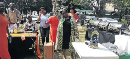  ?? / SILUSAPHO NYANDA ?? Gladys Letsolo retired after 38 years of service and an East Rand-based taxi associatio­n showered her with gifts as a token of appreciati­on as a loyal customer.