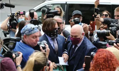  ??  ?? Johnny Depp arriving at court on Friday. Photograph: Anadolu Agency/Getty Images