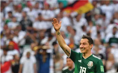  ?? FOTO: LEHTIKUVA / AFP/ YURI CORTEz ?? Mexikos lagkapten Andres Guardado säger att laget är redo att för att för bryta sviten och äntligen nå ”quinto partido” – den femte matchen.
