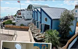  ??  ?? SHIPSHAPE: The beach huts and, left, an interior