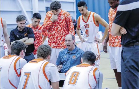  ?? ALLEN DOUGLAS PHOTO/TRU ?? Coach Scott Clark’s WolfPack haven’t lost a league game since falling to Calgary’s Mount Royal Cougars on Nov. 24.