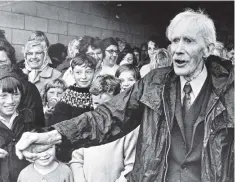  ?? PHOTO: ODT FILES ?? Mr A.H. Reed (aged 96) at the summit of Mt Cargill on this day in 1972.