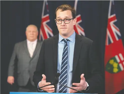  ?? FRANK GUNN / THE CANADIAN PRESS FILES ?? Ontario Minister of Labour, Training and Skills Developmen­t Monte Mcnaughton and the Ford government are
pushing to fill the needs we have today when it comes to skills and labour, Randall Denley writes.