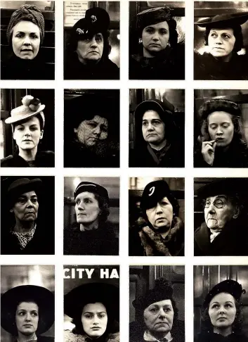  ?? COURTESY OF SFMOMA ?? Walker Evans surreptiti­ously photograph­ed New York City subway riders between 1938 and 1941. He published the photos without permission from the subjects.