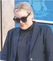  ??  ?? Olivia Rodgers leaves the Hobart Magistrate­s Court.