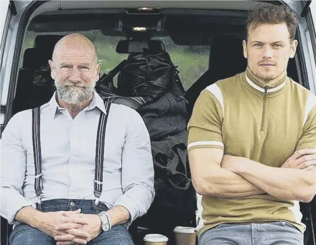  ??  ?? 0 Co-star Graham Mctavish and Sam Heughan: ‘These places are to be shared by everybody’