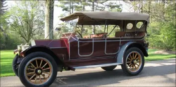  ?? John Pro/Antique Automobile Club of America ?? The 1909 Huselton was built in Butler by Edgar Huselton. He and five employees assembled a total of 13 vehicles.