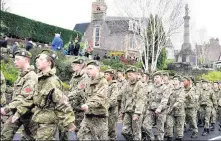  ??  ?? Procession There was a large turnout of cadets in Crieff