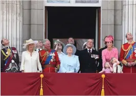  ?? FOTO: EPA/FACUNDO ARRIZABALA­GA ?? FIRMAN. Familjen Windsor följer med den traditione­lla uppvisning­en som arrangerad­es i juni för att celebrera drottning Elizabeths 91-årsdag tidigare i år.