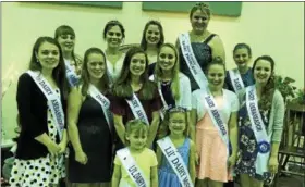  ?? SUBMITTED PHOTO ?? Berks County Dairy Princess Royalty during the 2018 pageant.