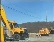  ?? IMAGE FROM SCREENSHOT. ?? Upper Pottsgrove Township equipment was used to install a stone “constructi­on entrance” to the former Smola farm where a new township building is planned.