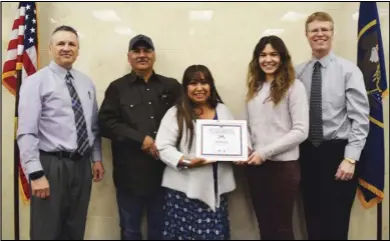  ??  ?? Eileen Quintana, the program manager of Nebo School District’s Title VII Education Program, was recently honored by the Utah Education Network as one of Utah’s American Graduate Champions.