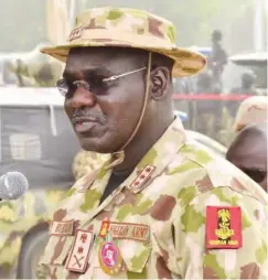  ??  ?? Chief of Army Staff, Lt. Gen. TY Buratai