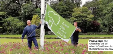  ??  ?? Flying high The Green Flag will be raised in Strathaven for the fourth year in a row