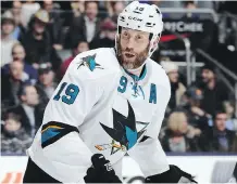  ?? GRAIG ABEL/ NHLI VIA GETTY IMAGES ?? Joe Thornton of the San Jose Sharks has been at the centre of team drama.