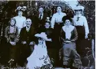  ??  ?? Edwin Truscott, seated second from left, was a bricklayer in Masterton in the 19th Century.