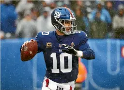  ?? GETTY IMAGES ?? The durable Eli Manning is the only player in Giants history to play 16 seasons in the NFL.