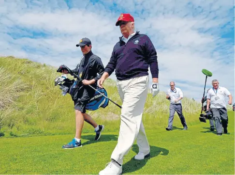  ??  ?? BELOW PAR: Analysts have said Donald Trump is unlikely to see a return on his investment in Scotland for some time.