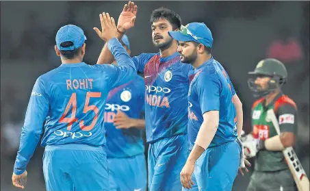  ?? AFP ?? ■ India have been on a roll in limitedove­rs cricket for some time now but it will change quickly if they don’t improve their standards on the field, especially catching.