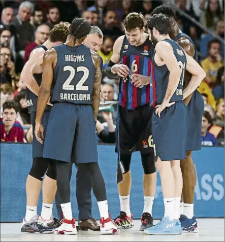  ?? FOTO: PEP MORATA ?? Los jugadores del Barça, en un partido del equipo de la presente temporada