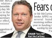  ??  ?? CHAIR Tory MP Karl McCartney