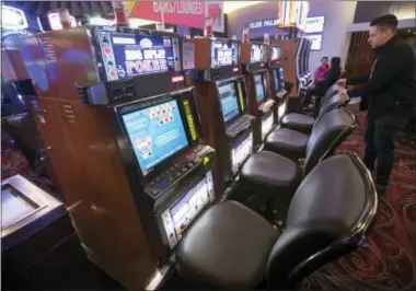  ?? STEVE MARCUS — LAS VEGAS SUN VIA AP, FILE ?? New chairs for slot players are seen at the Palms in Las Vegas. Authoritie­s trying to piece together the final days before Stephen Paddock unleashed his arsenal of powerful firearms on a crowd of country music fans Sunday have at least one potential...