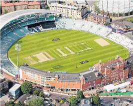  ??  ?? HOWZAT? The Oval cricket ground in London, home of Surrey CCC