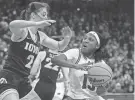  ?? MARK HOFFMAN/MILWAUKEE JOURNAL SENTINEL ?? Wisconsin guard Ronnie Porter and teammates will have to wait to see who they’ll play in the WNIT.