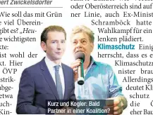  ??  ?? Kurz und Kogler: Bald Partner in einer Koalition?