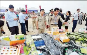  ?? CHIVOAN HENG ?? Authoritie­s will soon oversee the destructio­n of 110 tonnes of seized products.