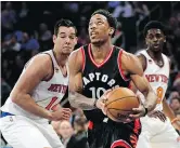  ?? SETH WENIG/AP ?? DeMar DeRozan is likely to play a leading role as the Raptors enter the playoffs on Saturday.