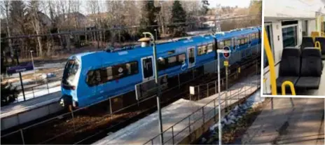  ?? FOTO: LE STUDIO ?? TESTER. x15p-tågen när de levererade­s till Vallentuna­depån i Molnby för två år sedan. De provkörs fortfarand­e.