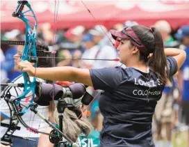  ?? FOTO ?? Sara López ganó cupo a Lima y juega la final del arco compuesto mixto.