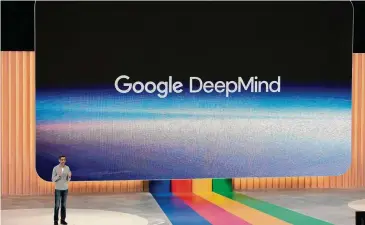 ?? Gemini's arrival is likely It's been competing Jeff Chiu/Associated Press ?? AI multitaski­ng by simultaneo­usly recognizin­g and
Alphabet CEO Sundar Pichai speaks about Google DeepMind at a Google I/O event in Mountain View, Calif., on May 10. among AI optimists that it