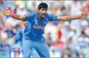  ?? AFP ?? Bumrah’s noball in the final versus Pakistan hurt India.