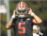  ?? Josie Lepe / Associated Press ?? Rookie QB Trey Lance will get plays with the 49ers offense, but Jimmy Garoppolo is the starter.