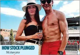  ?? ?? LOST ALLURE: Matt Moulding with his wife Jodie. Inset, THG’s share slump