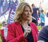  ?? AP ?? Dr. Kelli Ward, one of 11 Republican­s in Arizona who submitted a document to Congress falsely declaring Donald Trump had beaten Joe Biden in 2020,was charged Wednesday with conspiracy, fraud and forgery.