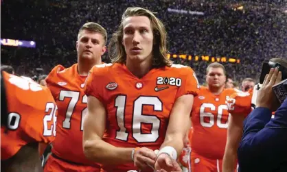  ??  ?? Trevor Lawrence is one of the college football stars to advocate for the season to take place. Photograph: Mark J Rebilas/USA Today Sports