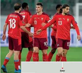  ??  ?? Influentia­l…Granit Xhaka (middle) is a crucial component of the midfield