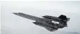  ?? Foto: Nasa ?? Das ist eine Lockheed SR 71. Das Mili tärflugzeu­g hat den höchsten Horizontal flug geschafft.