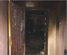  ?? Courtesy: Abu Dhabi Police ?? The interior of the villa. The blaze reportedly started on the ground floor and swept through the two-plus storey home.